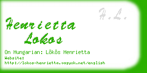 henrietta lokos business card